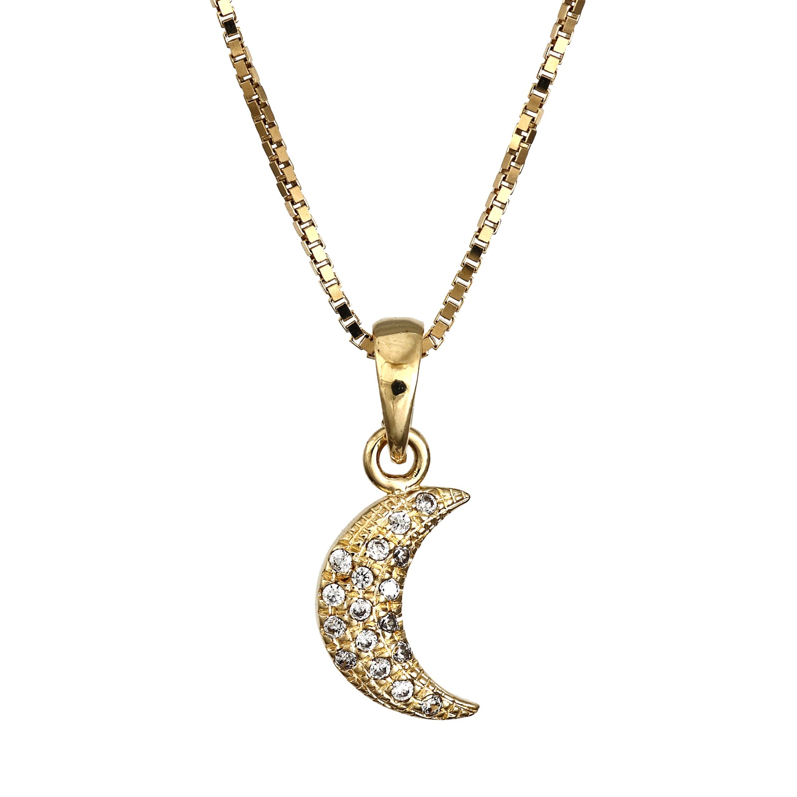 Pendente luna in oro con...