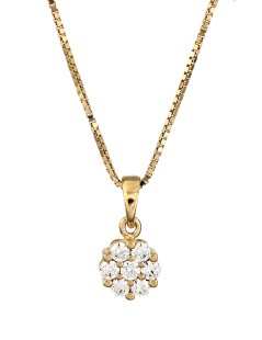 Pendente in oro giallo con zirconi