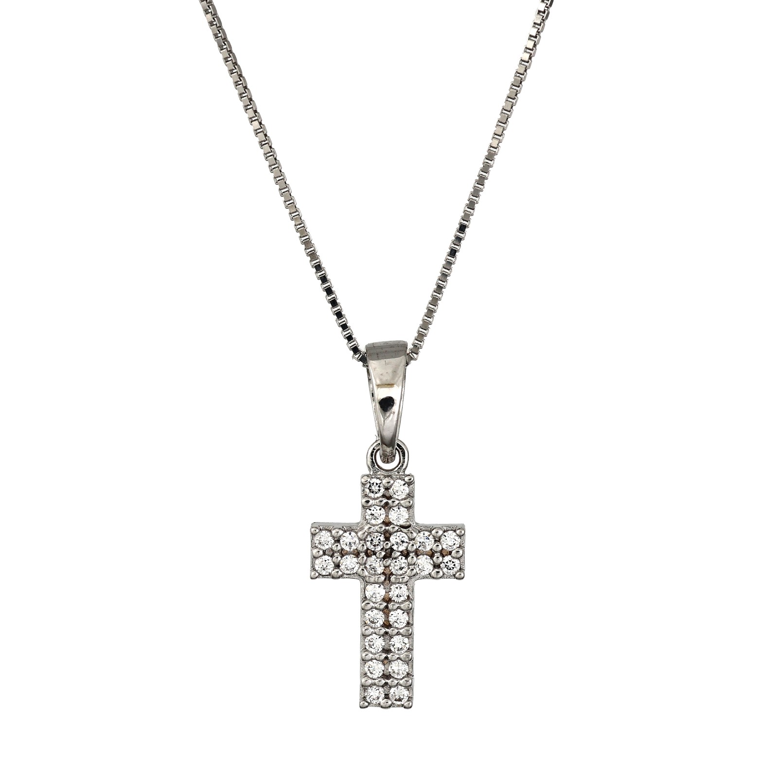 Croce in oro bianco con...