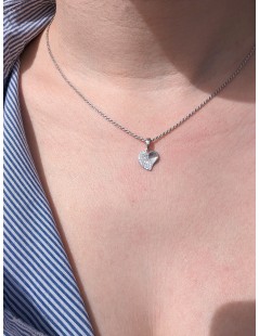 Pendente in oro bianco con zirconi