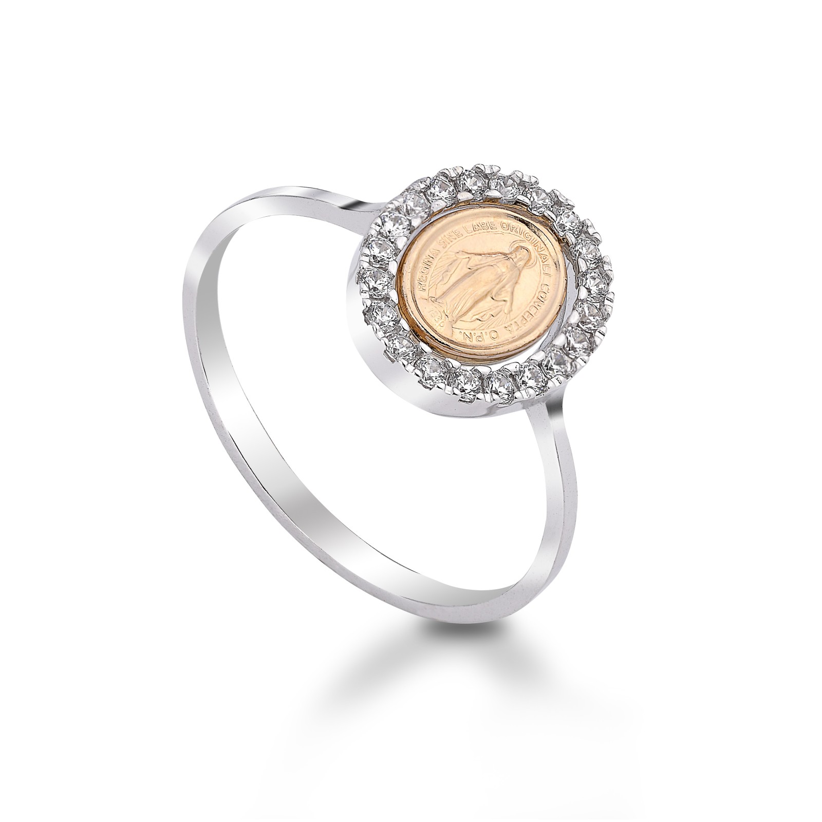 Anello in oro bianco con...