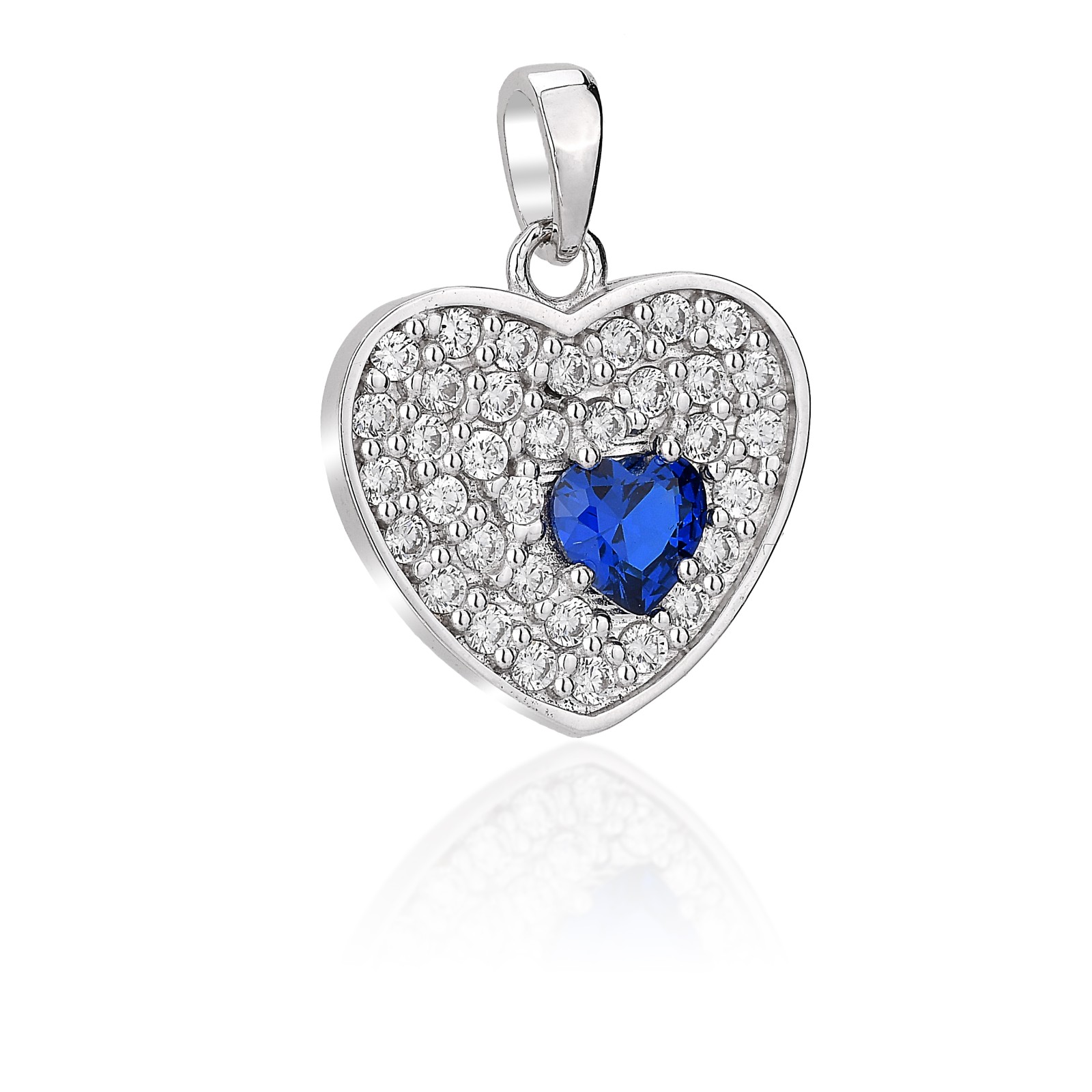 Cuore in oro bianco con...