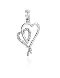 Cuore incrociato in oro bianco