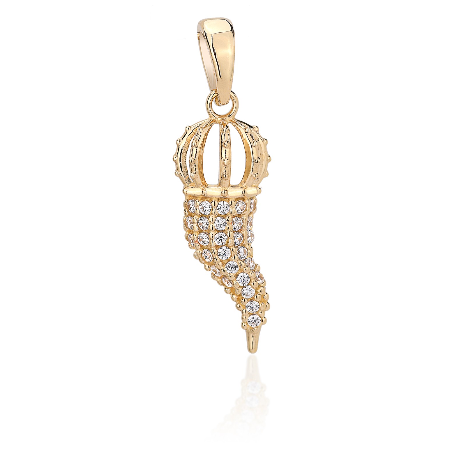 Pendente corno in oro...