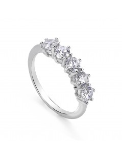 Anello in Oro Bianco con Pietre preziose