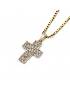 Croce in oro con zirconi
